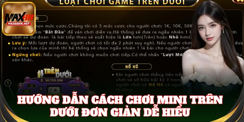 Cách chơi Mini Trên Dưới cực kỳ đơn giản